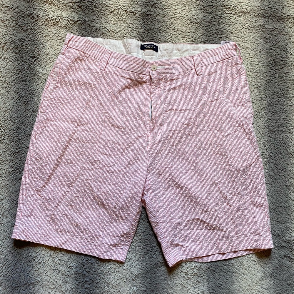 Nautica Pink Flat Front Men Shorts